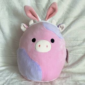 NWT 12” Patty the Cow with Bunny Ears Easter Squishmallow
